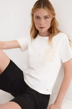 Camiseta bolsillo crochet