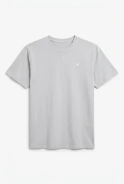 Camiseta básica lavada con bordado avión