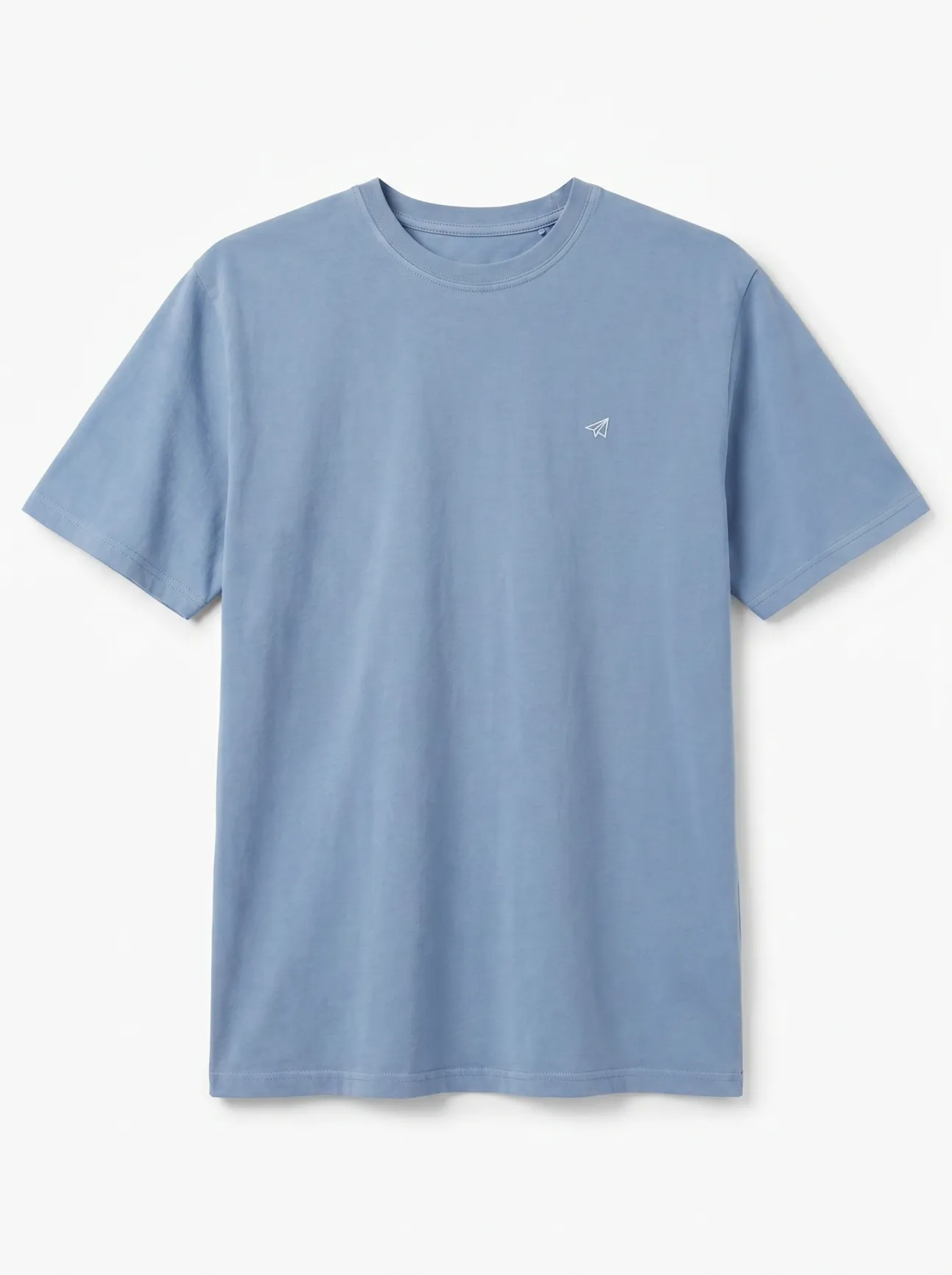 Camiseta básica lavada con bordado avión