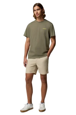 Camiseta con estampado de naturaleza en la espalda