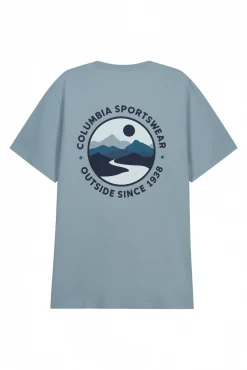 Camiseta con estampado de naturaleza en la espalda