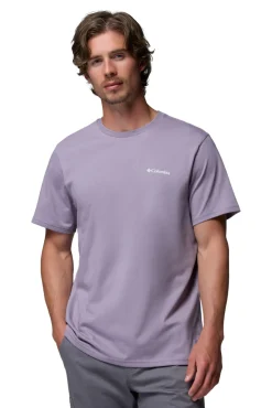 Camiseta con estampado de naturaleza en la espalda
