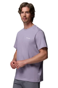 Camiseta con estampado de naturaleza en la espalda