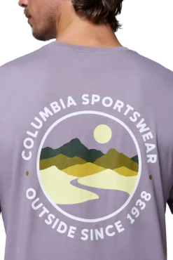Camiseta con estampado de naturaleza en la espalda