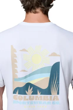 Camiseta con estampado de naturaleza en la espalda