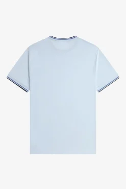 Camiseta con ribete con dos franjas
