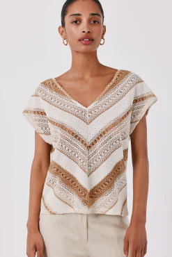 Camiseta crochet multicolor