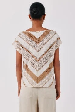 Camiseta crochet multicolor