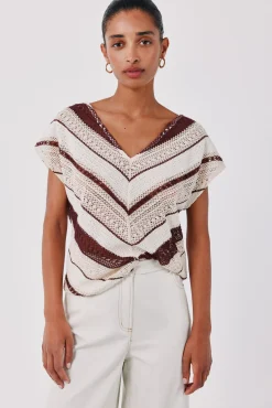 Camiseta crochet multicolor