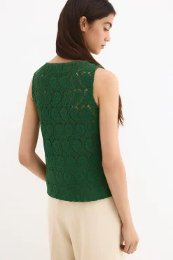 Camiseta crochet sin mangas