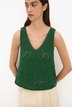 Camiseta crochet sin mangas
