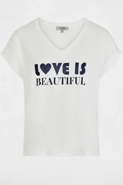 Camiseta cuello v manga corta