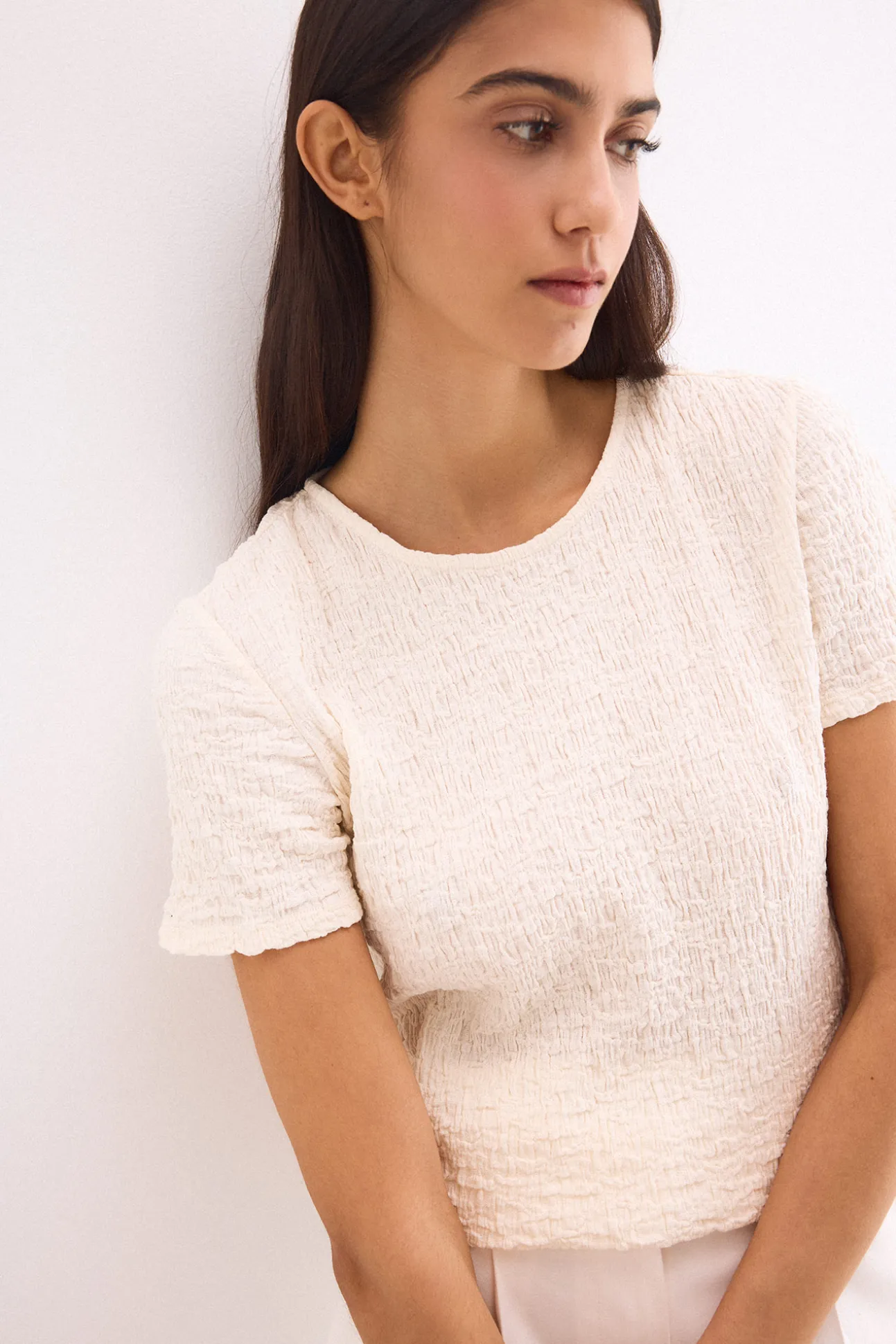 Camiseta efecto arrugado