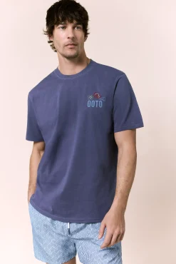 Camiseta gráfica lavada