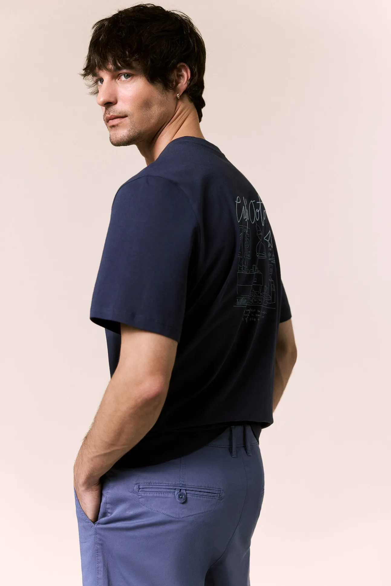 Camiseta gráfica lavada