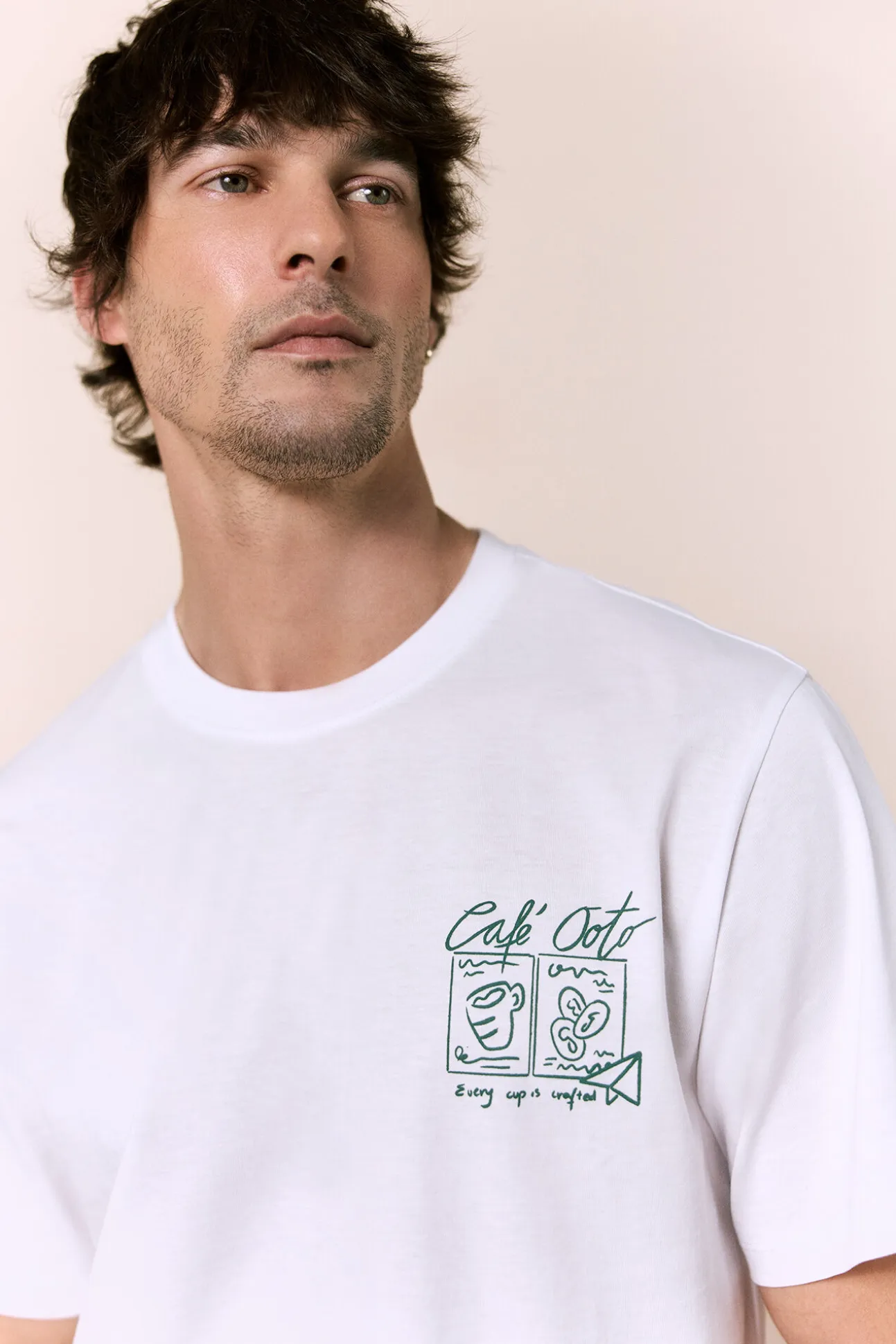 Camiseta gráfica lavada