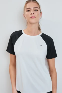 Camiseta manga corta blanca contraste