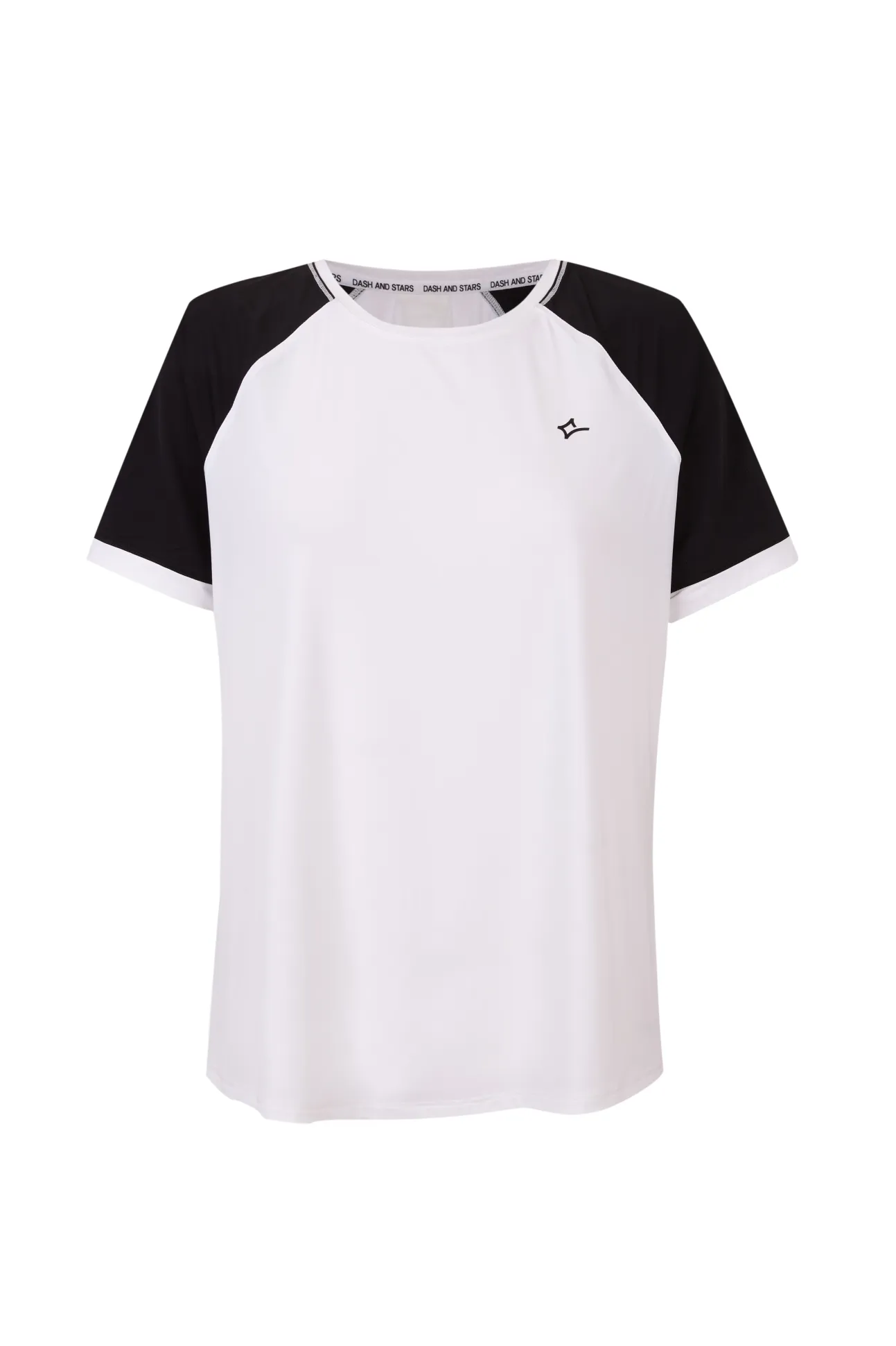 Camiseta manga corta blanca contraste