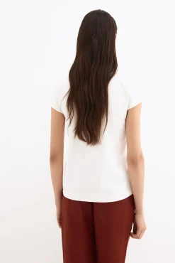 Camiseta manga corta con bordado