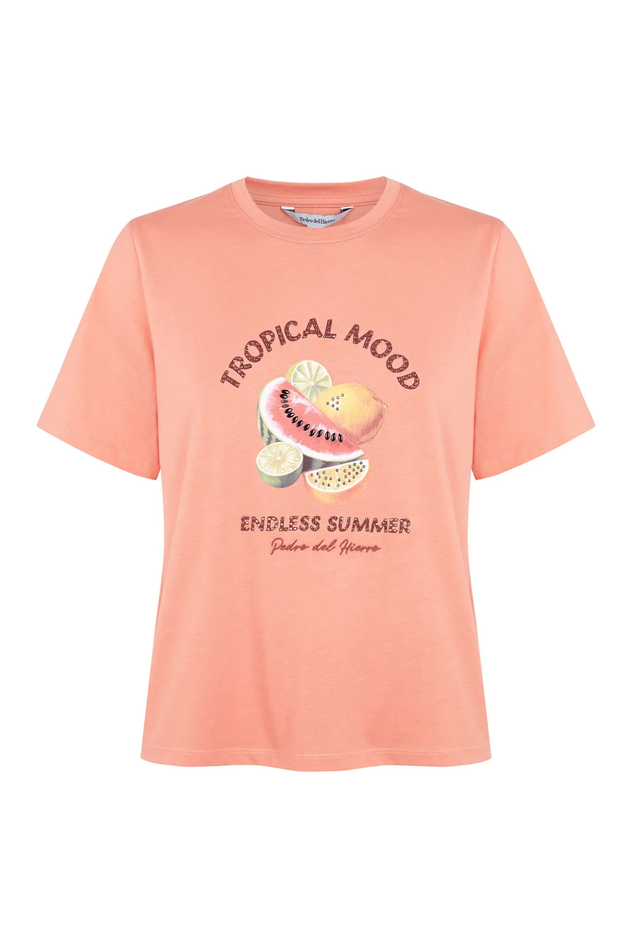 Camiseta manga corta con estampado frontal