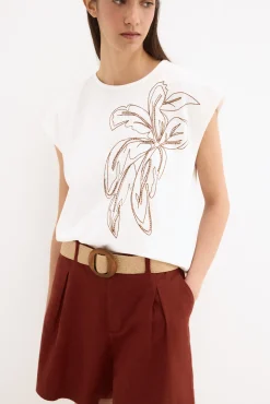 Camiseta manga corta con logo en perderla