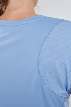 Camiseta manga corta estampado azul