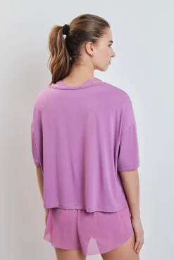 Camiseta manga corta extra suave rosa