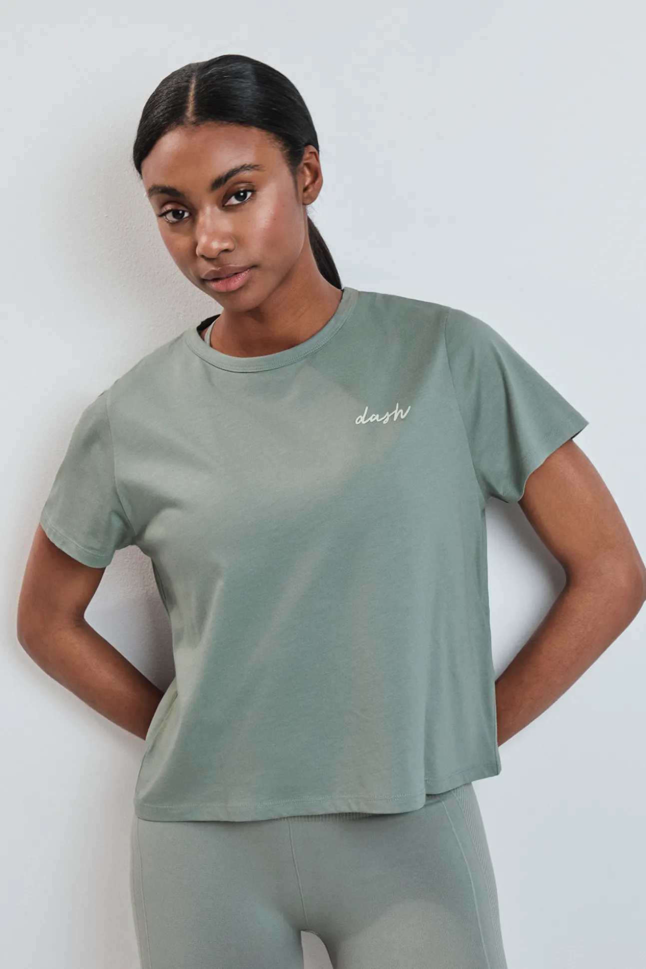 Camiseta manga corta extra suave verde