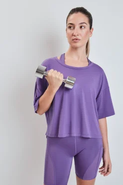 Camiseta manga corta extra suave morada