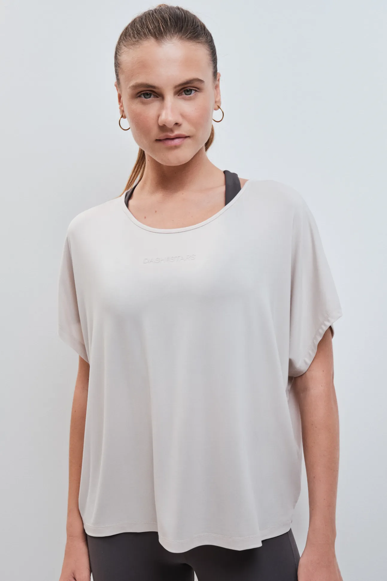 Camiseta manga corta modal gris