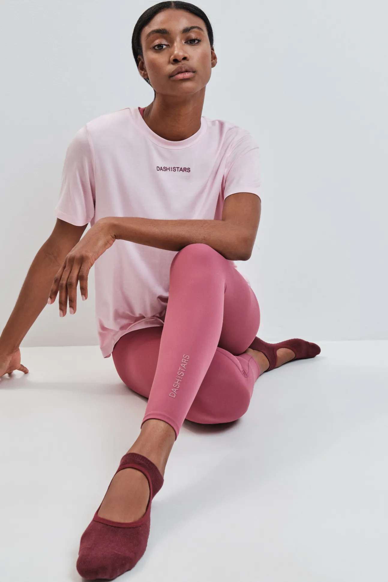 Camiseta manga corta modal rosa