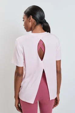 Camiseta manga corta modal rosa