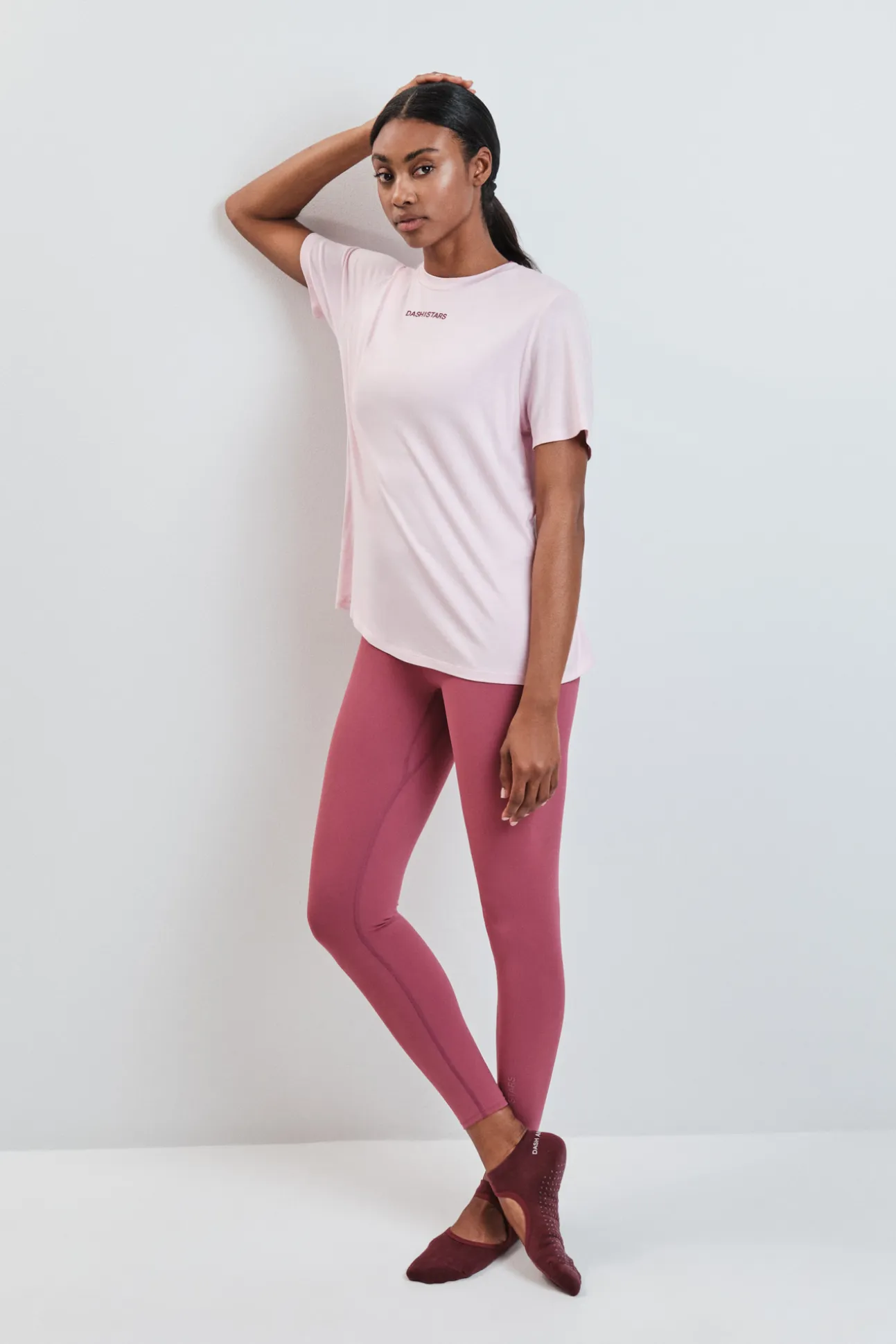 Camiseta manga corta modal rosa