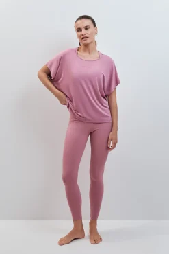 Camiseta manga corta modal rosa