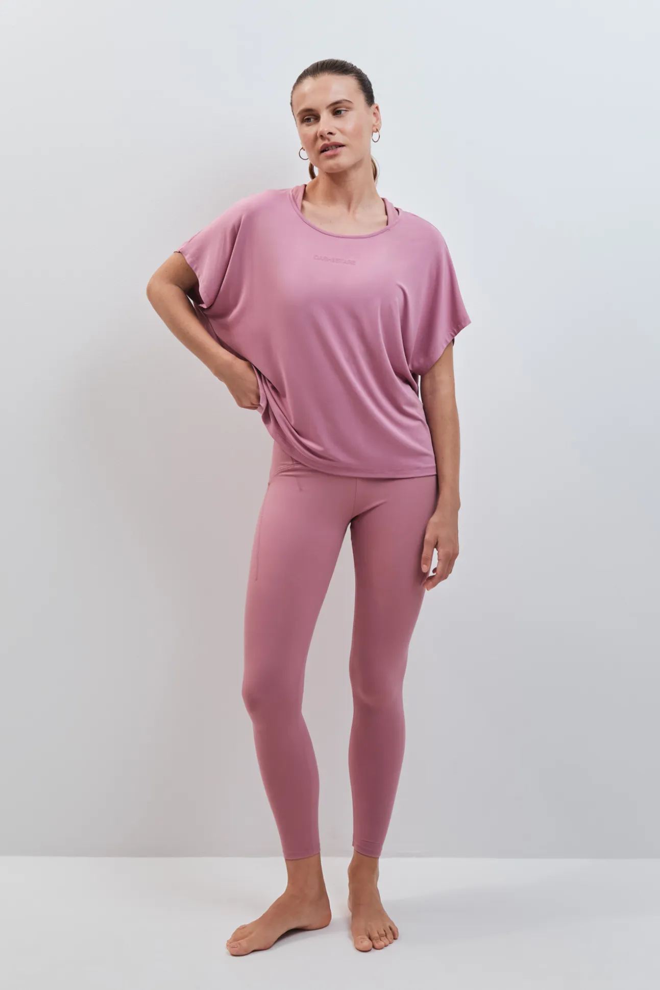 Camiseta manga corta modal rosa