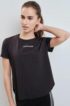 Camiseta negra técnica panel mesh