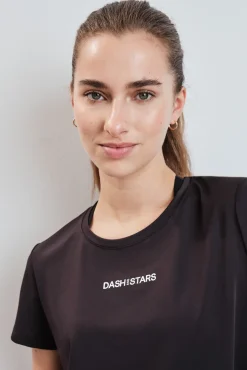 Camiseta negra técnica panel mesh