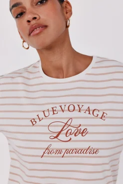 Camiseta raya estampada