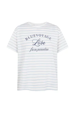 Camiseta raya estampada