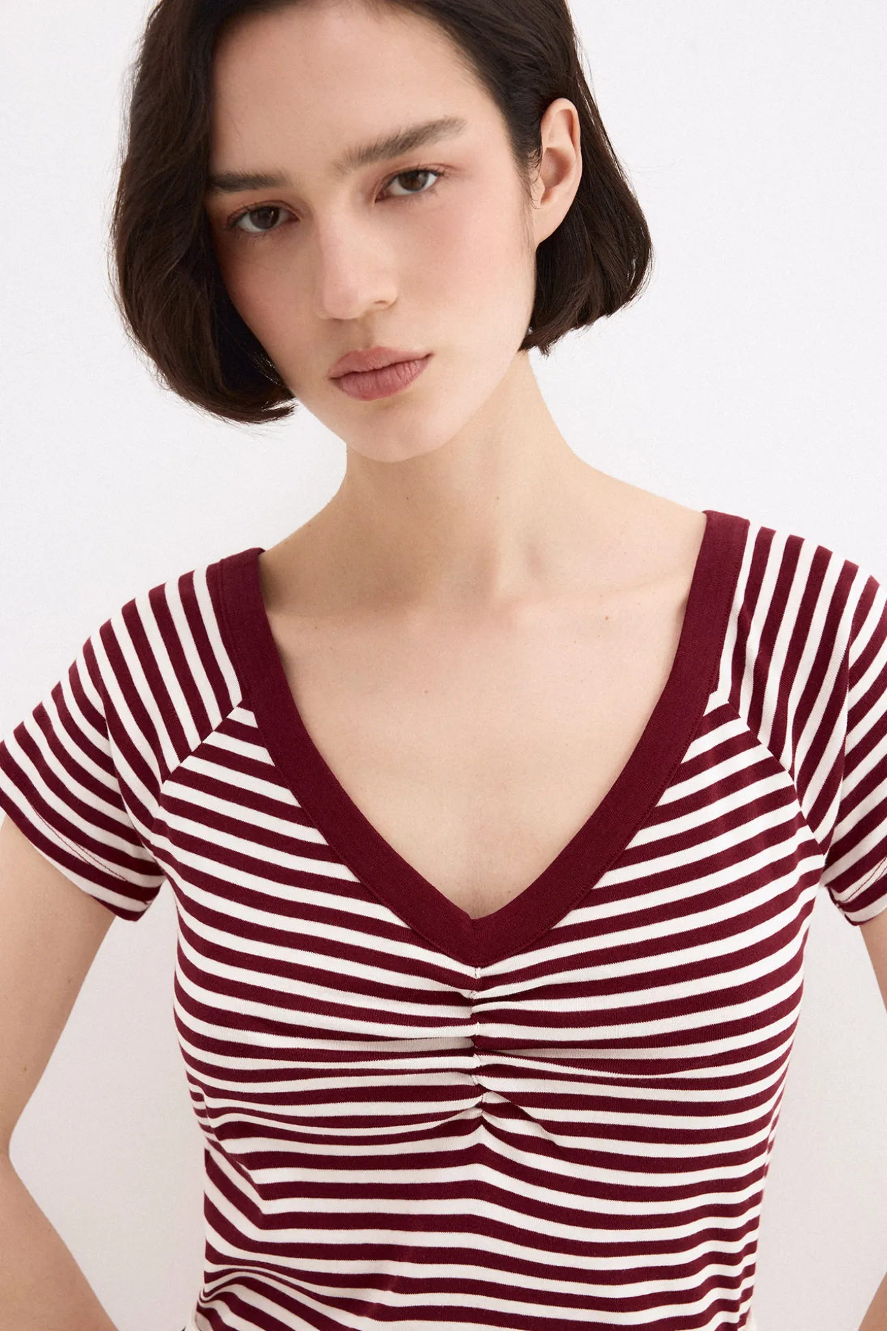 Camiseta rayas cuello barco