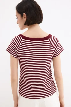 Camiseta rayas cuello barco