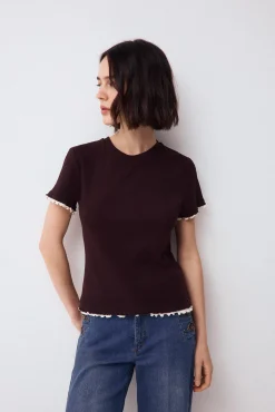 Camiseta rib falso doble