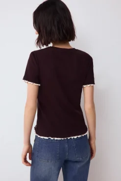 Camiseta rib falso doble