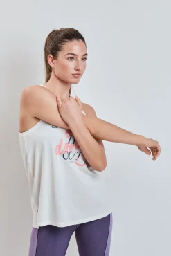 Camiseta sin mangas algodón blanco