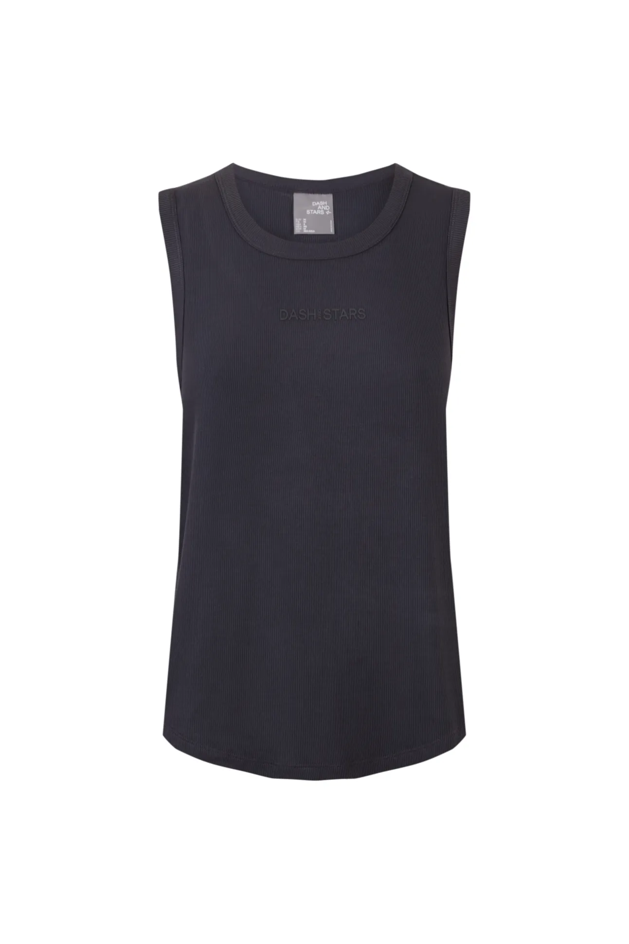 Camiseta sin mangas rib gris