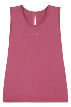 Camiseta sin mangas tacto suave granate