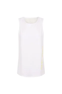 Camiseta técnica halter sin mangas blanca