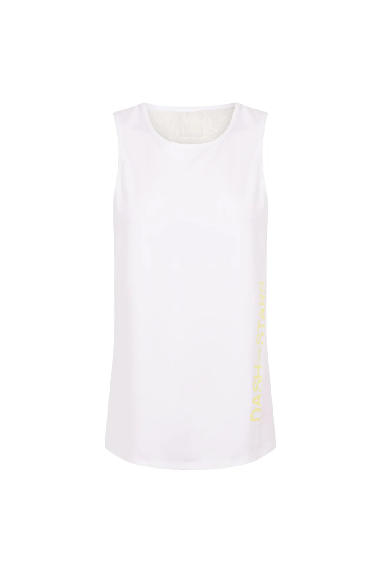 Camiseta técnica halter sin mangas blanca
