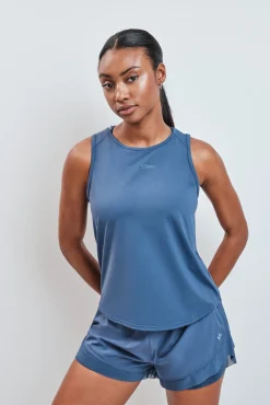 Camiseta técnica sin mangas azul