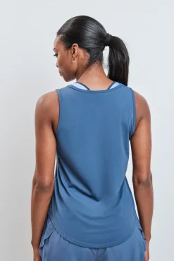 Camiseta técnica sin mangas azul